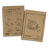 A cardboard package featuring assembly instructions for a wooden bulldozer model, with illustrations and a logo.