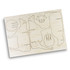 A wooden model kit featuring a cow design, with engraved parts for assembly on a light-coloured wood base.