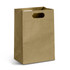 A large, brown die-cut paper bag with a simple top handle design and no visible branding.
