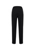 A pair of black women's bandless elastic waist pants with a simple design and a back pocket.