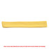 A yellow cotton hatband with a simple design and a logo, suitable for straw hats.