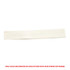 A white cotton hatband with a simple design, featuring a logo.