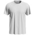 A plain white men's classic t-shirt with a simple design and a neck label. Features a logo on the inner label.