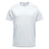 A light grey short sleeve tee with a round neck, featuring a simple design and a logo.