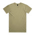 A khaki Staple Tee with a simple crew neckline, featuring a logo on the label.
