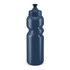 A drink bottle featuring a sleek, ergonomic design in a deep blue color, equipped with a black cap for easy sipping.