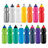 A drink bottle display featuring various colours: silver, white, yellow, pink, black, green, blue, and purple. Each has a logo. A drink bottle display featuring various colours: silver, white, yellow, pink, black, green, blue, and purple. Each has a logo.