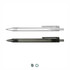 A set of RPET pens in clear and solid black, featuring a clip and a logo.