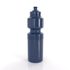 A drink bottle in a deep navy blue, featuring a screw-top lid and distinct ridged detailing.
