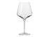 A clear glass wine glass with a tall stem and wide bowl. It is part of a six-piece boxed set.
