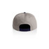A two-tone cap featuring a light grey body and a navy blue peak. The cap has a rear adjustment strap and logo.