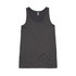 A grey singlet with a round neckline and a simple design, featuring a logo on the label.