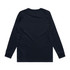 A long-sleeve T-shirt in navy blue, featuring a plain back with an unobtrusive logo.