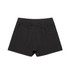 A pair of black sports shorts featuring a waistband and a small back pocket. The shorts have a simple design and logo.