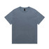 A heavy faded tee in a muted blue colour with a crew neckline and short sleeves, featuring a logo label.