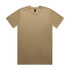 A khaki Classic Tee with a round neck and short sleeves, featuring a logo on the label.