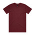 A burgundy classic tee featuring a crew neckline and short sleeves, with a logo at the neck.