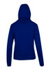 A blue women's juniors heavy fleece hoodie with a fitted design and a hood at the back.
