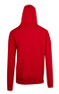 A red men's brushed heavy zip fleece hoodie with a hood and no visible logos.