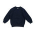 A dark navy kids' cotton sweatshirt with a classic crew neckline and long sleeves. Features a simple design.