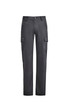Men's lightweight drill cargo pants in black, featuring side cargo pockets and a button closure. Includes a logo.