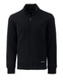 A black full zip jacket featuring a high collar and logo, designed for men. Suitable for various outdoor activities.