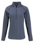 A dark grey half-zip jumper featuring long sleeves and a subtle logo. Ideal for casual or sporty wear. A dark grey half-zip jumper featuring long sleeves and a subtle logo. Ideal for casual or sporty wear.