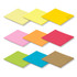 A set of coloured sticky pads in various shades including yellow, pink, orange, blue, and green. Each pad measures 70 x 75mm.