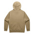 A beige hoodie with a hood, featuring long sleeves and a simple design at the back.