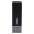 A drink bottle in a sleek black box, featuring a logo and various icons on the packaging.