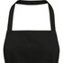 A black apron with a halter neck design and a logo on it, made from 240 g/m² recycled material. A black apron with a halter neck design and a logo on it, made from 240 g/m² recycled material.