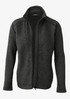 A polar fleece jacket in dark grey with a full zip and a sleek design. Features a logo on the chest.