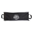 A black storage bag with grey trim and a logo on the front, featuring two carrying handles on the sides.