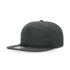 A high-profile, relaxed grey rope hat with a flat brim and a logo detail on the front.