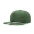 A green 5-panel high profile relaxed rope hat with a flat brim and a decorative rope detail.