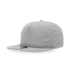 A grey 5 Panel High Profile Relaxed Rope Hat featuring a flat brim and a logo on the front.