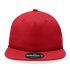A red 5-panel high profile relaxed rope hat with a branded logo on the front.