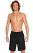 Men's black volley swim trunks featuring a waistband and a logo. Designed for swim and sun protection with UPF 50+.