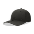 A black six-panel low profile relaxed dad hat with a branded logo on the front.