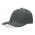 A grey 6-panel mid-profile perforated cap with a curved brim and a logo.