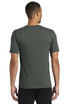 A man wearing a green Nike Dri-FIT cotton/polyester T-shirt, shown from the back. The shirt features a logo. A man wearing a green Nike Dri-FIT cotton/polyester T-shirt, shown from the back. The shirt features a logo.