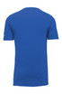 A blue Nike Dri-FIT cotton/polyester T-shirt featuring a logo. The shirt has short sleeves and a round neckline. A blue Nike Dri-FIT cotton/polyester T-shirt featuring a logo. The shirt has short sleeves and a round neckline.