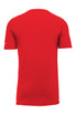 A red Nike Dri-FIT Cotton/Poly Tee featuring a small logo on the back. A red Nike Dri-FIT Cotton/Poly Tee featuring a small logo on the back.