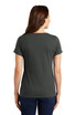 A dark green scoop neck t-shirt for ladies, featuring short sleeves and a fitted design. It has a brand logo.