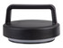 A drink bottle lid in black with a handle, designed for use with a vacuum food flask.