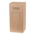A drink bottle in a cardboard box, featuring a simple design and an attached handle. The bottle is shown in a tall, slim shape.