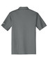 A grey Nike Dri-FIT Vertical Mesh Polo shirt with a branded logo on the sleeve.
