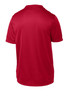 A red youth T-shirt featuring a back design and a logo. Made from lightweight fabric. A red youth T-shirt featuring a back design and a logo. Made from lightweight fabric.