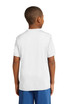 A white youth t-shirt with a plain back, part of the Sport-Tek PosiCharge Competitor Tee range. A white youth t-shirt with a plain back, part of the Sport-Tek PosiCharge Competitor Tee range.