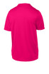 A vibrant pink Sport-Tek Youth PosiCharge Competitor Tee, featuring a back view without any visible logos. A vibrant pink Sport-Tek Youth PosiCharge Competitor Tee, featuring a back view without any visible logos.